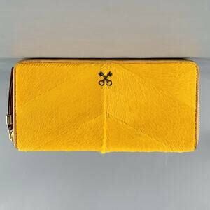 SAZABY Yellow Calf Hair Leather Wallet